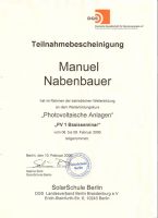 Teilnahmebescheinigung Photovoltaik Basisseminar [Febr. 2006]