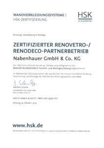 Zertifizierter Renovetro Renodeco Partnerbetrieb